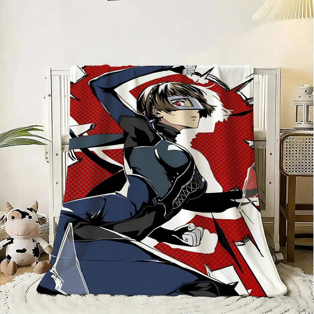 Classic Anime Persona 5 Throw 240g Flannel Blanket Lightweight Soft Skin-friendly Summer Thin Throw Blanket