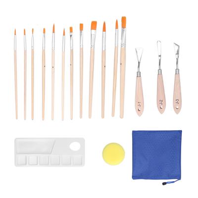 Oil Paint Brush Set Hook Line Acrylic Watercolor Brush Palette Scraper Tool for People At All Stages