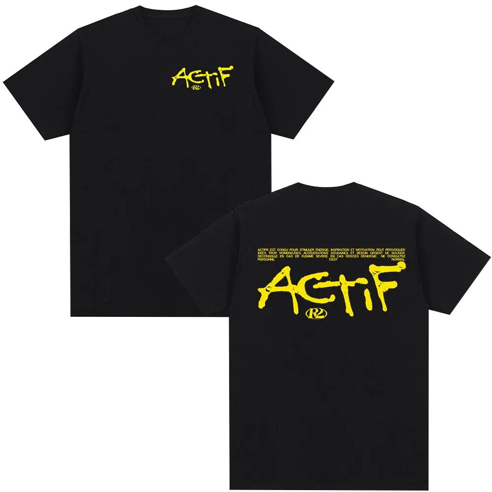 Rapper R2 Actif Album 2026 T Shirts Unisexs Women Clothing Casual Cotton Tshirt Fashion Harajuku Short Sleeve Top Streetwear