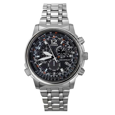 Promaster Sky Radio Controlled Chronograph Stainless Steel Black Dial Eco-Drive CB5860-86E 200M Men's Watch