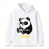 Kids Unisex Casual Hoodie, Cute Gaming Panda Cyber Print Soft Pullover Sweatshirt for Boys Girls Daily Wear