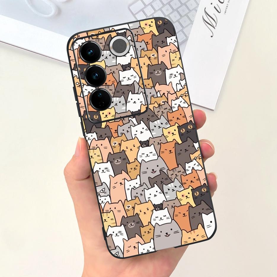 For Vivo V27 Case Vivo V27e V2237 Cute Fashion Painted Cover Soft Silicone Phone Case For Vivo V27 Pro V 27 V27e Back Cover Bags