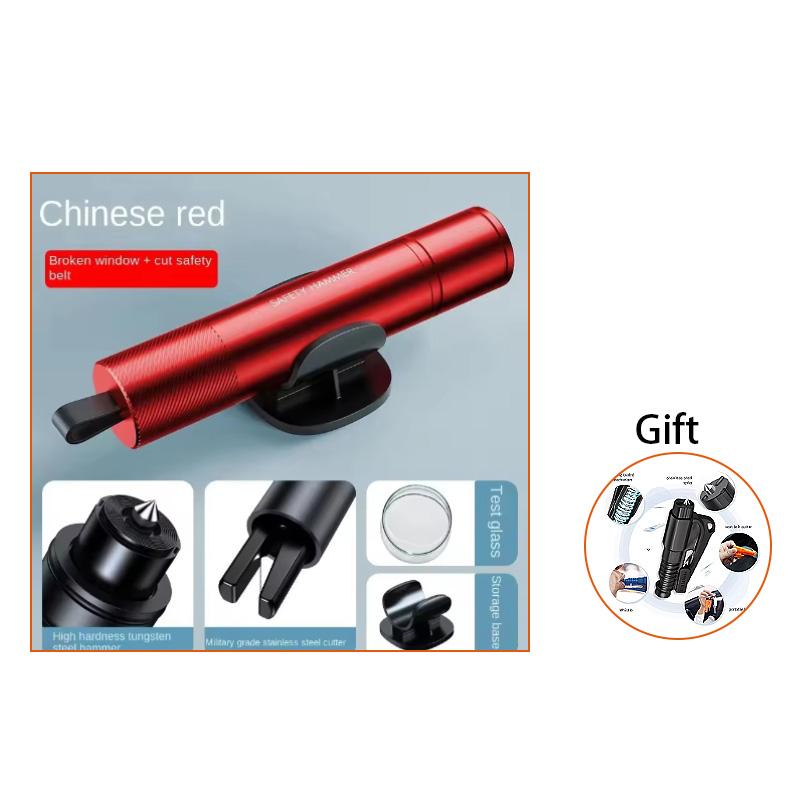 Car Window Breaker Safety Hammer, Emergency Escape Tool with Seatbelt Cutter for Car Rescue, Black/Red Optional