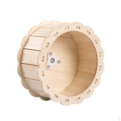 Hamster Wooden Running Wheel Exercise Fitness Cage Accessories Treadmill Toys for