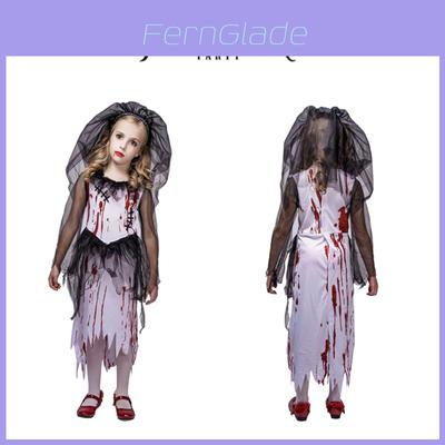 Kid Ghost Bloody Bride Cosplay Kostuum Voor Halloween Feest Requisiet