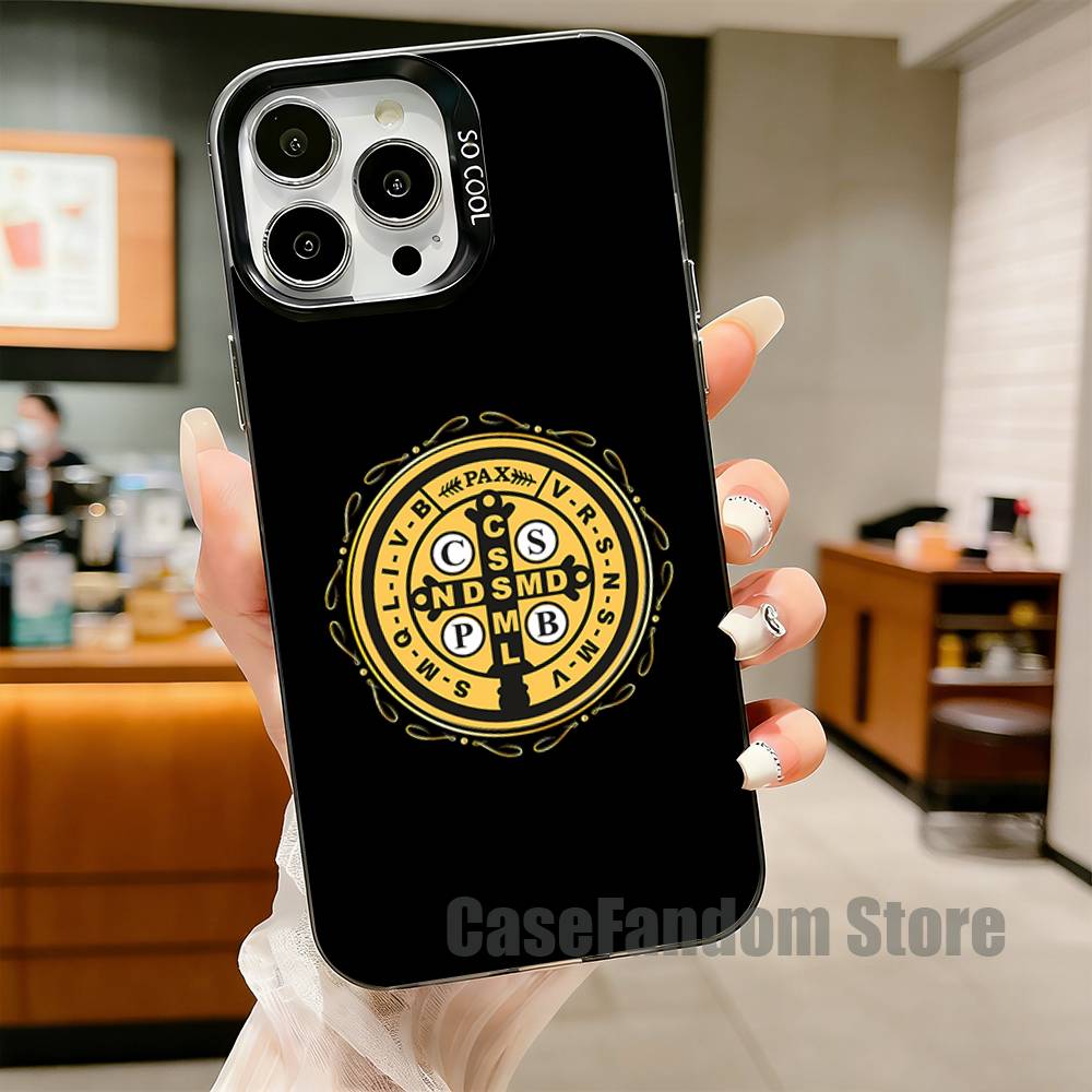 Saint Benedict OF Nursia For Black Candy Matte Cover iPhone 17,16,15,14,13,12,11,Pro,MAX,Plus iPhone13
