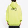 Balenciaga Women'ss Political Campaign Medium Fit Hooded Sweatshirt Fluo Yellow Black 578135TJVD47110