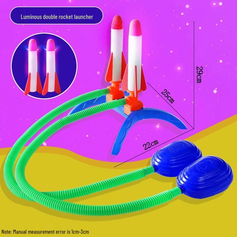 Fumaiide Dual Stomp Rocket Launcher with Glowing Rockets