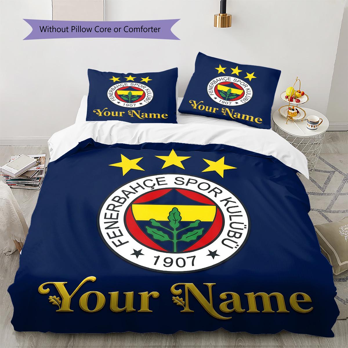 Pielāgojama vārda Fenerbahçe ventilatoru preču gultasveļa