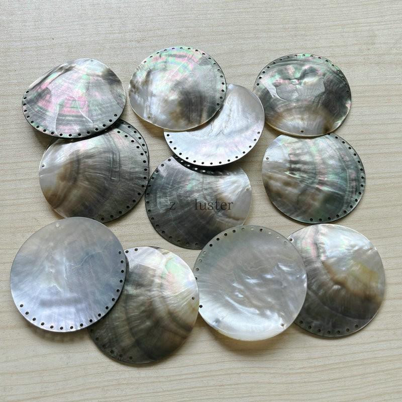 Natürliche Schwarzlippen-Perlmutt 65mm Mehrloch-Anhänger für DIY-Schmuck