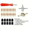 33Pcs Multi Function Tire Valve Stem Installer Tool Set Valve Removal Puller Tool  Motorcycles