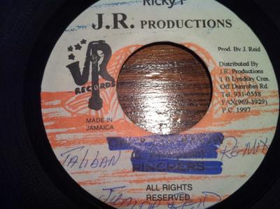 7-tums Skiva JUNIOR REID - Taliban Remix NONE J.R. Produktion 2002 Jamaica Reggae, Ska & Dub Begagnad