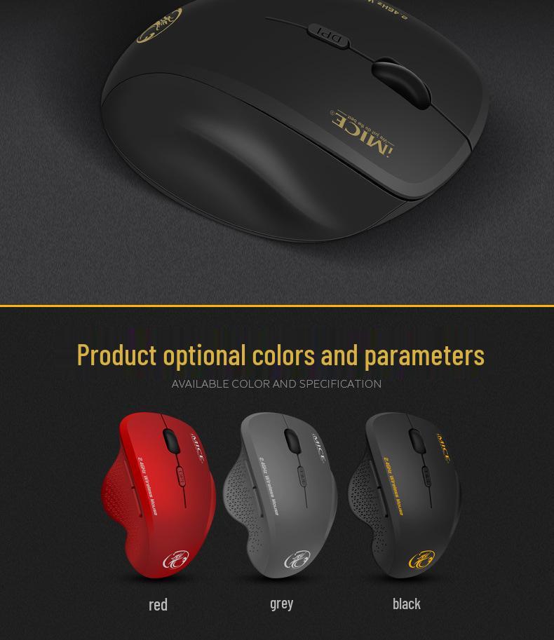 Ergonomic Wireless 6-Button Gaming & Office Mouse - Model G6