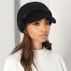 Coral Fleece Scarf And Hat Set Soft Knitted Scarf Balaclava Hat Woolen Hat  Outdoor