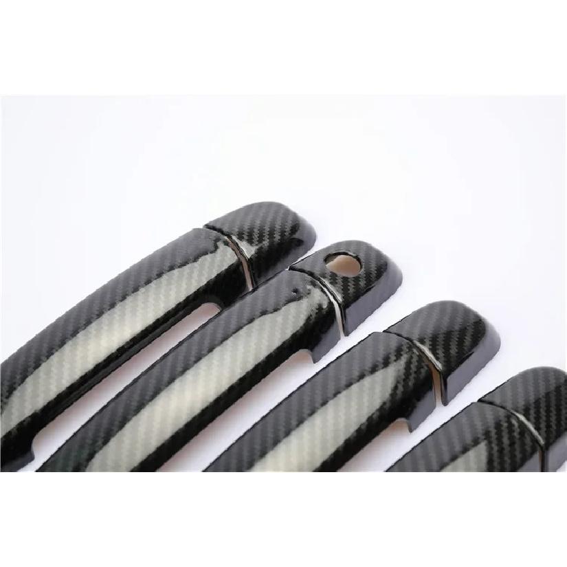 For Suzuki Splash Celerio Ciaz New Chrome Carbon Fiber Car Door Handle Cover Trim Sticker Car Accessories