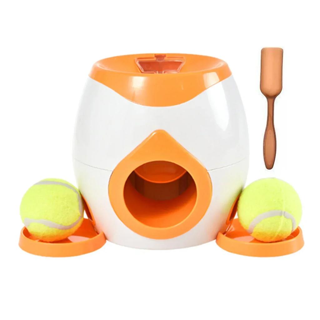 Smart Interactive Dog Training Machine with Snack Reward System, Fun Playtime Tennis Ball Feeder Toy for Dogs & Cats