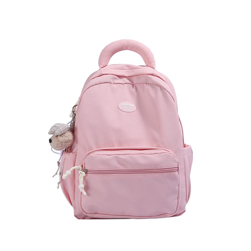 Solid Color Backpack Student Schoolbag Small