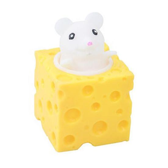 Сжималка-пищалка  Сыр и Мышь  Игрушка-антистресс Креативная Декомпрессия Мягкая Сжимаемая Декор Новинка Подарок Mouse