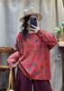 Women's Retro Artistic Loose Knit Sweater - Round Neck Cotton Pullover for Fall 2026