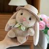 Adorable Pudding Bunny Plush Doll with Hat and Scarf