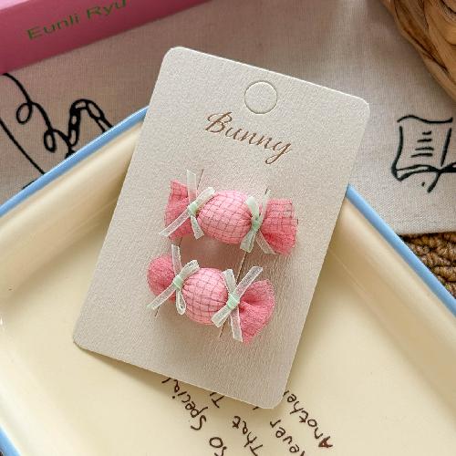 Children's New Cotton-filled Candy Duckbill Hairpin Hairpin Cute Baby Wild Double Ponytail Rubber Band Head Rope