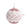 New 8cm Christmas Ball Pendant Lace Foam Xmas Tree Charm Christmas Supplies Party Decoration