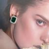 Tancise 925 Sterling Silver Earrings 6*8 Lab Emerald