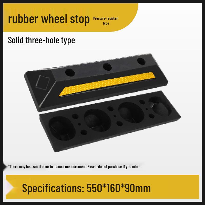 Thickened Rubber Wheel Stopper: Parking Position Limiter & Reversing Block