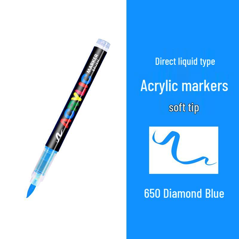 Guangna 8101 Liquid Acrylic Marker Pen Set - 168 Colors, 72 Soft Tips for Student Art, DIY, Hand Painting, and Graffiti.