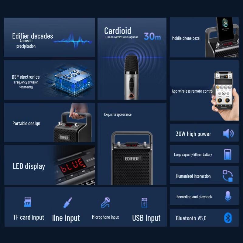 Edifier PP205S Portable Bluetooth Speaker (Dual Mic)