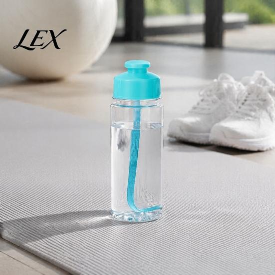 Matte Texture Water Bottle Sports Bottle, with Flip Lid And Lanyard, Portable Leak-proof PET Cup, Lightweight Fitness Jug, for Gym School Office