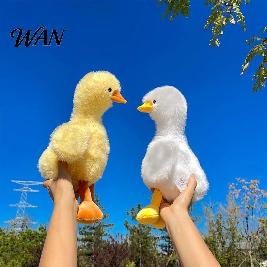 Christmas Gift for Children Fluffy Duck Goose Stuffed Animal Plush Toy, Soft Duckling Doll, PP Cute Toy Cotton Filling, Nursery Decor, Baby