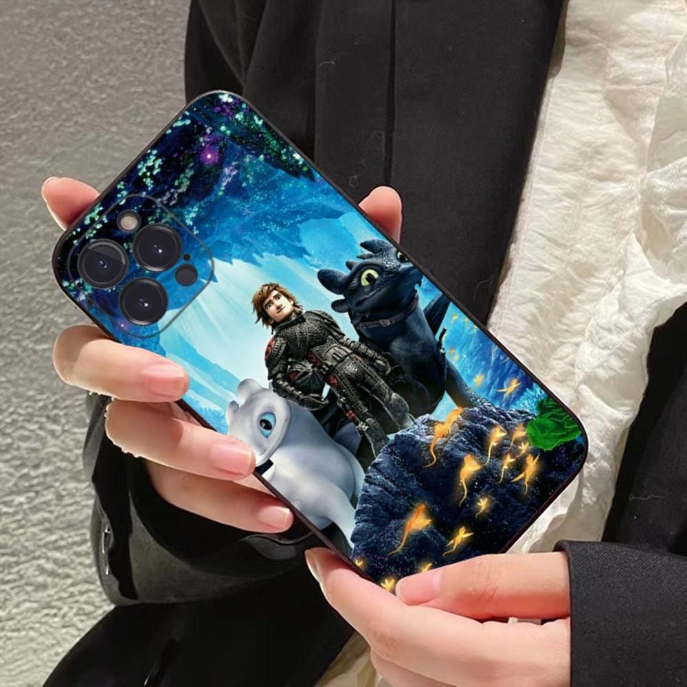 Lovely couple Toothless Fury Dragon Phone Case For iPhone 15 14 11 12 13 Mini Pro XS Max Cover 6 7 8 Plus X XR SE Funda Shell