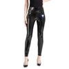 Pantaloni da Donna a Vita Alta in Ecopelle PU - Autunno/Inverno, Lunghezza 9/10, Elasticizzati, Lucidi a Specchio, Colorati