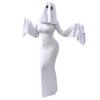 Specter Costume Women Adult Specter Costume White Backless Dress with Mask for Halloween Party Cosplay