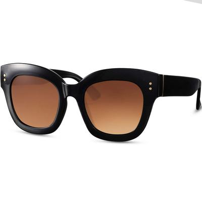 Vintage Women Oversized Sunglasses Designer Luxury Square Sun Glasses UV400 Protection Brown Gradient Lens L8014