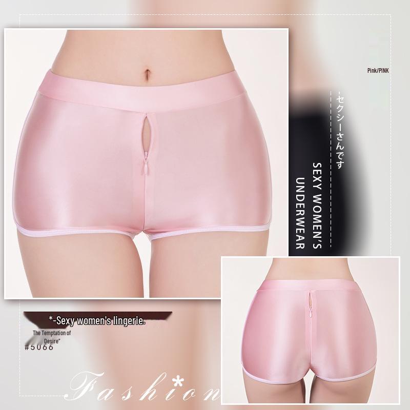 

Высокоэластичные цветные боксеры-брифы с молнией и эффектом лифтинга бедер для женщин One Size розовый