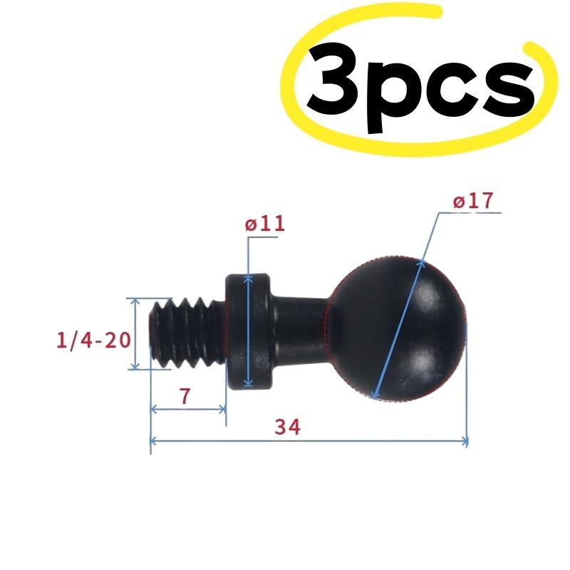 1/3Pcs For 13 12 Insta360 Action 5Pro Pocket 3 Holder Socket Arm Connector Phone Stand 17Mm Ball Head Adapter Mount 1/4" Screw