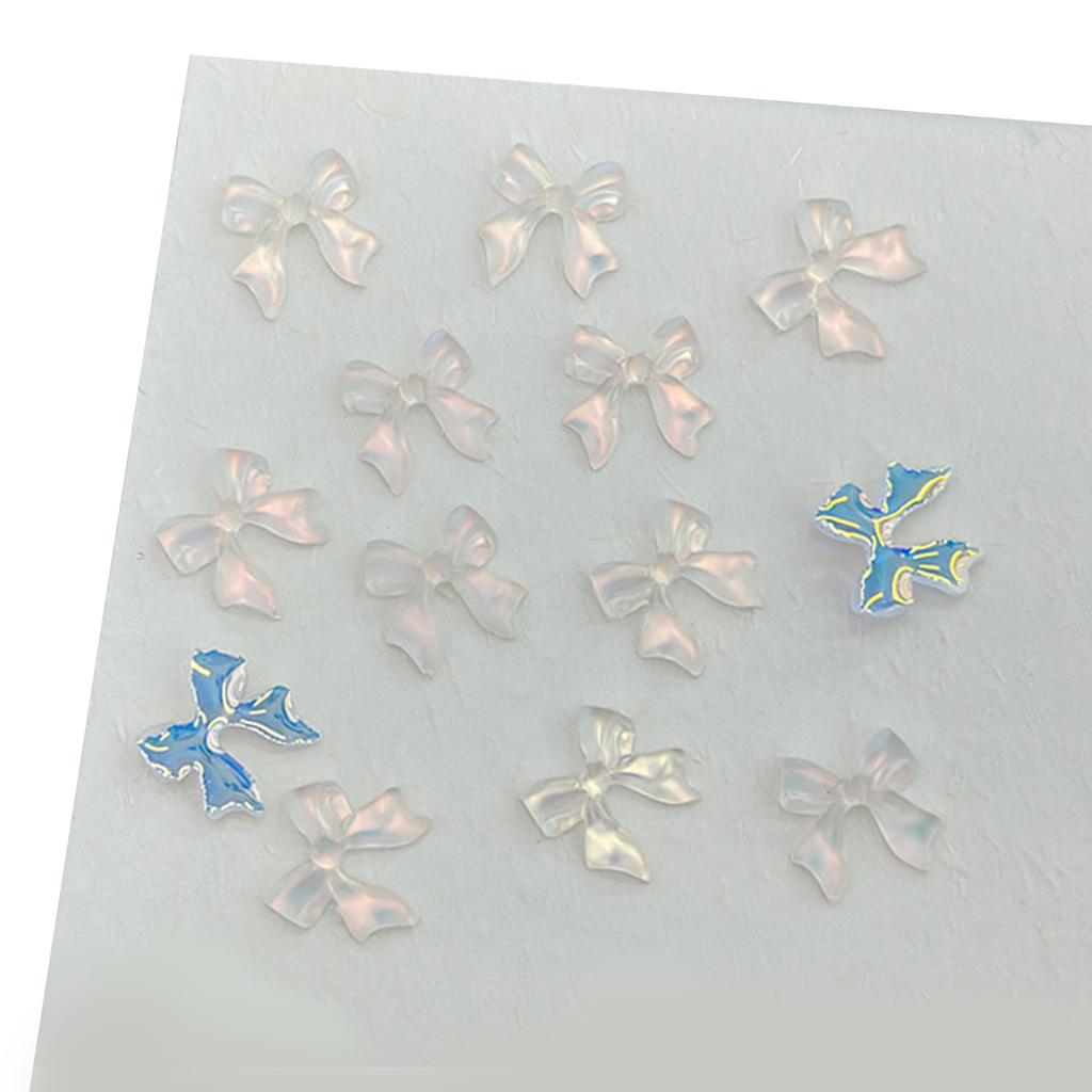 Simple Bowknot Nail Charms 3D Resin Ribbon Bows Manicure Accessories DIY Crafts Supplies Resin Bows Nail Decorations