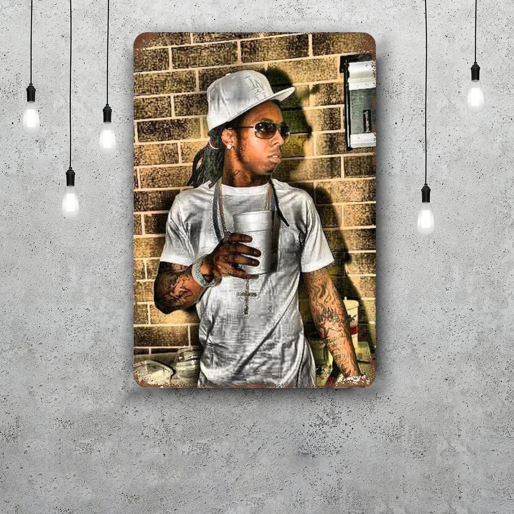 Lil Wayne Vintage Metal Tin Signs Posters Decor Retro Metal Plaque Wall Art Decor for Garage Bar