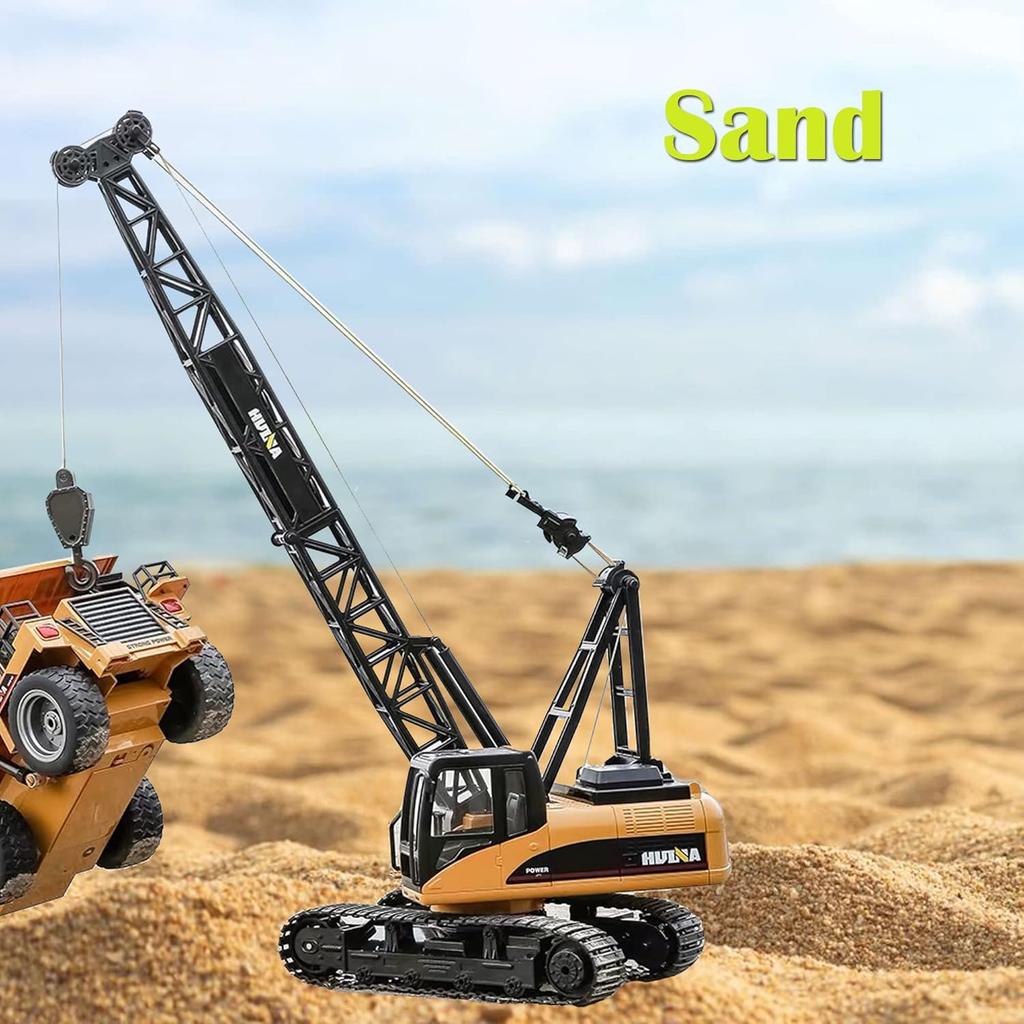 1/50 Heavy Duty Construction Metal Crawler Crane, Truck Crane Vehicle Toys for Kids, Outdoor Sandbox Car Toys, Birthday Gift Toddler Boy Kid