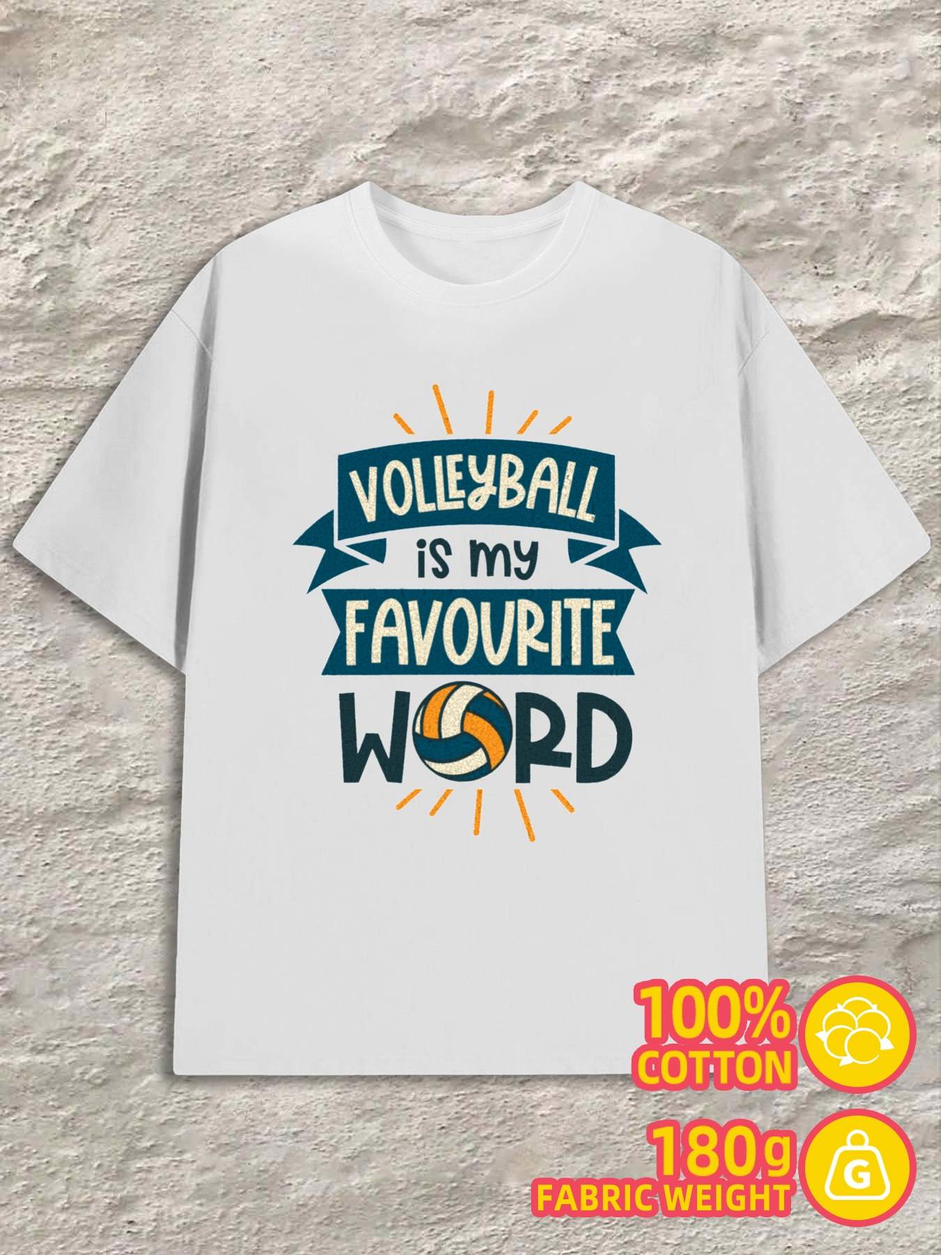T-Shirt Y2K Volleyball Favourite Word M