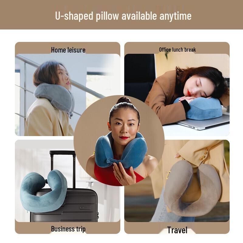 TRAVEL BLUE 212 Cuscino da Viaggio a Forma di U in Memory Foam