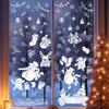 Christmas Pvc Static Cling Window Stickers With Snowman For Display Festive