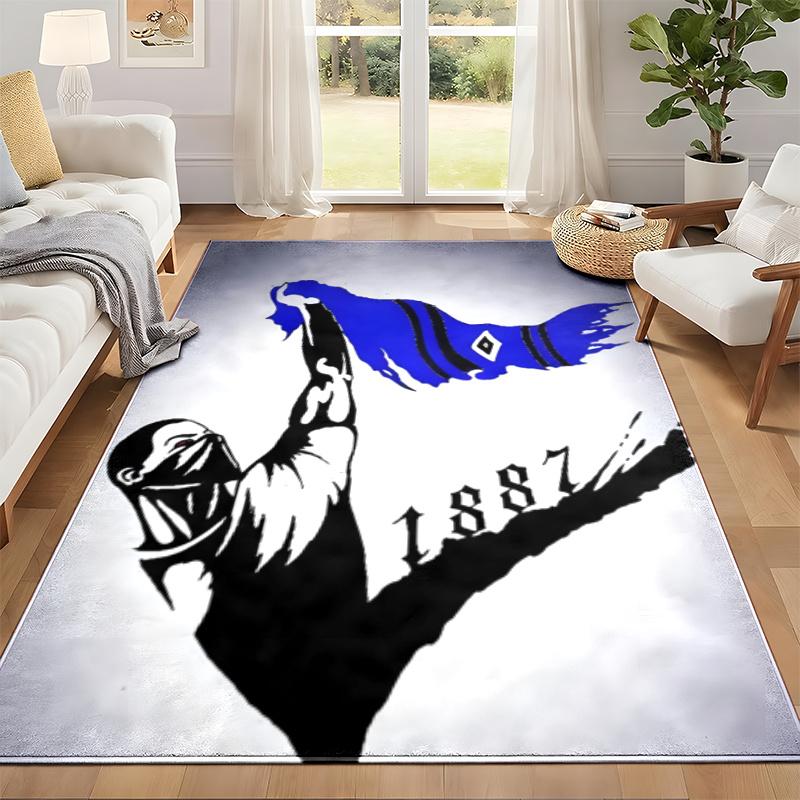 Hamburger SV Carpet Door Mat for Living Room or Bedroom Protective Mat Under Chair Office Decoration Christmas Gift Birthday Present