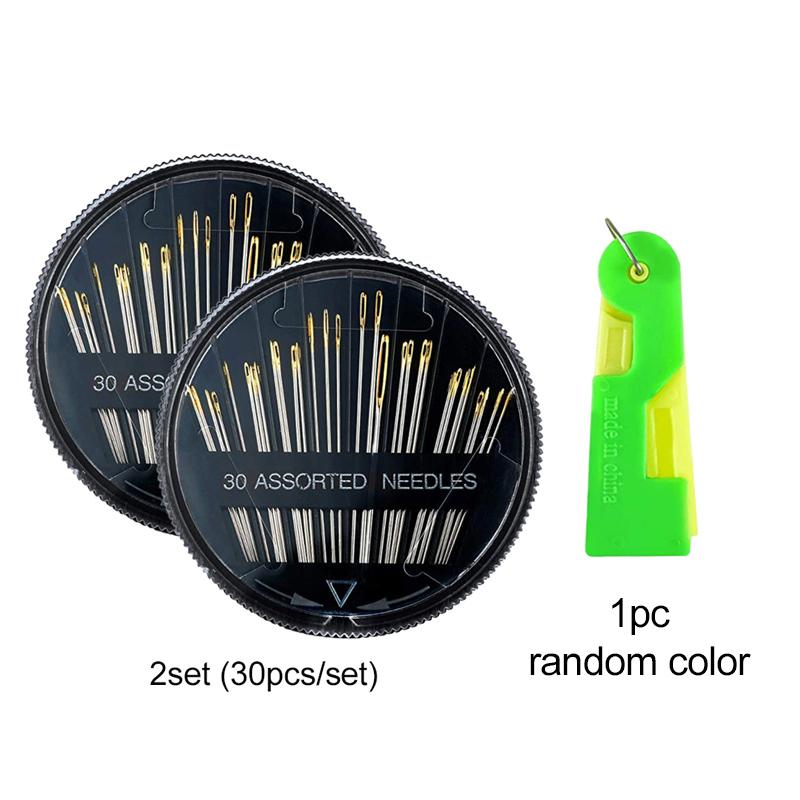 Sewing Needles Pins with Threading Tool Needlework Home Stainless Steel DIY Crafts Household Handmade Sewing Accessories TMZ