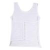 Men's Back-Support Waist Cincher: Mid-Row Buckle Body Shaper Vest