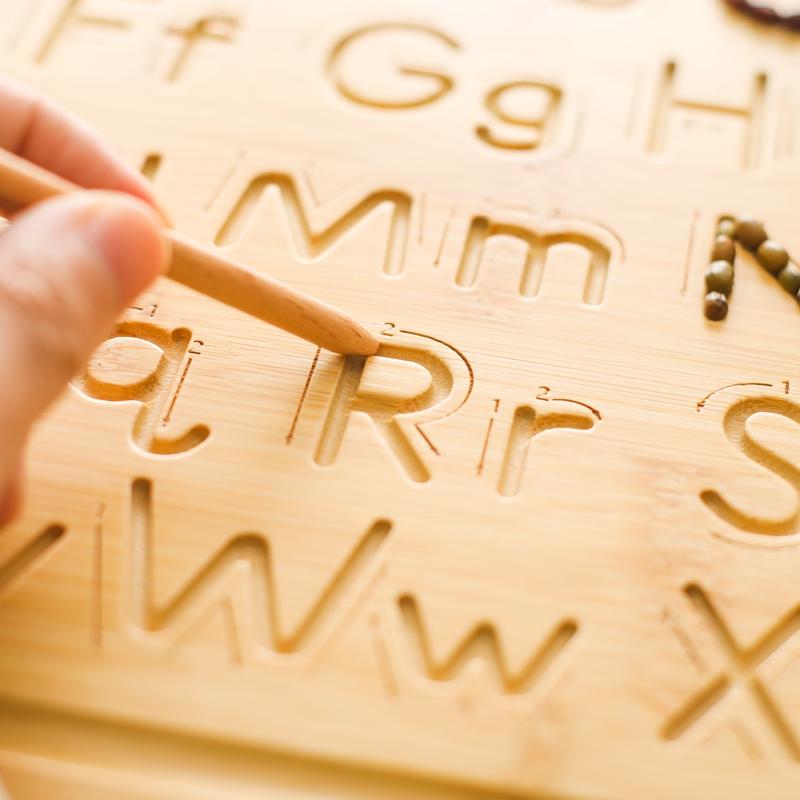 New Montessori Alphabet Learning Board Wooden Toys Children'S Early Education Toys Wooden Digital Alphabet Board Infant Gifts