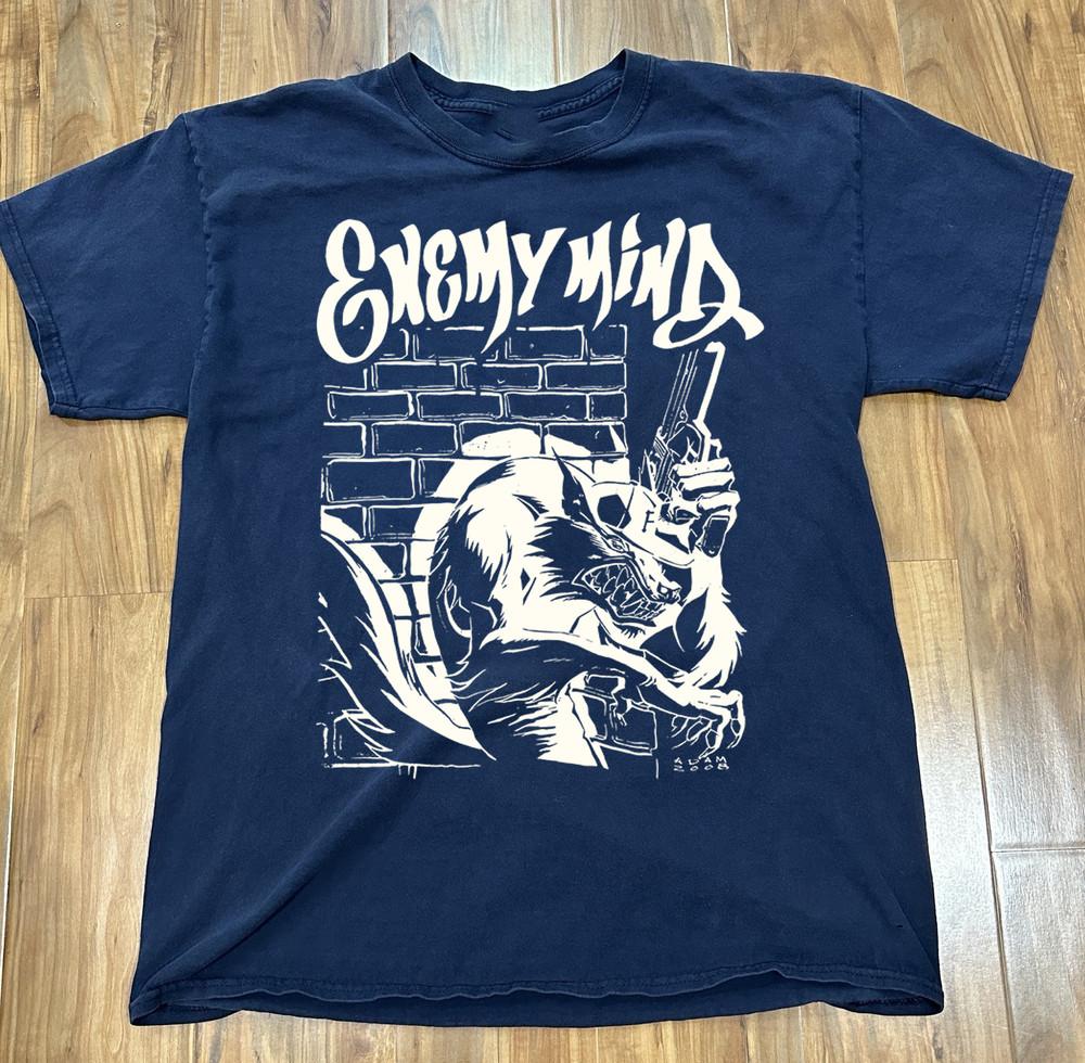 

Enemy Mind Band Tour 2008 Navy T Shirt Full Size Unisex T-Shirt XL
