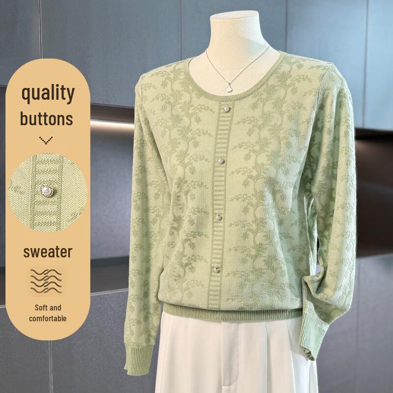 

Женская вязаная блузка с круглым вырезом XL